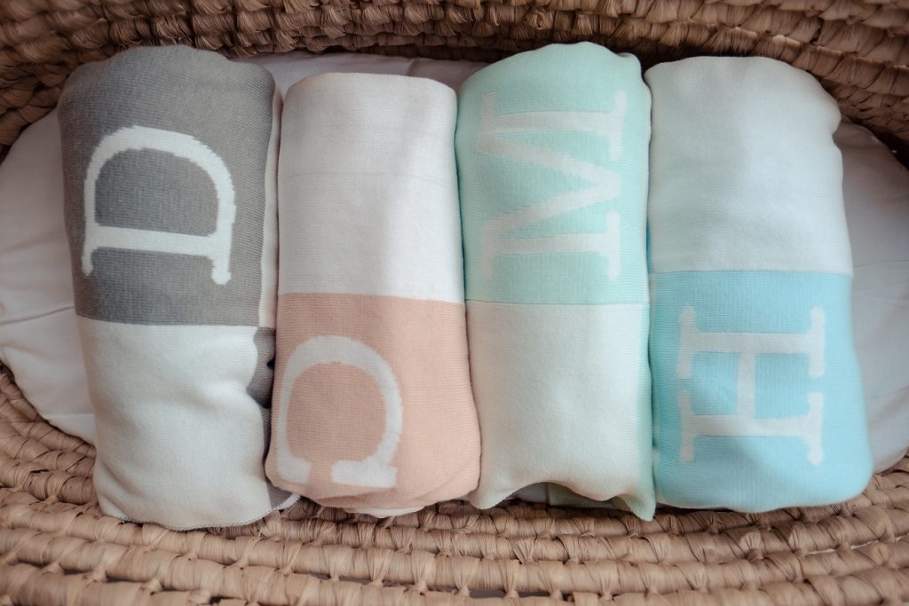 15% off Personalised Knitted Letter Blankets – Avalon Bebe