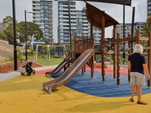 south village gated (fully-fenced)playground at Kirrawee in Sydney's Sutherland Shire