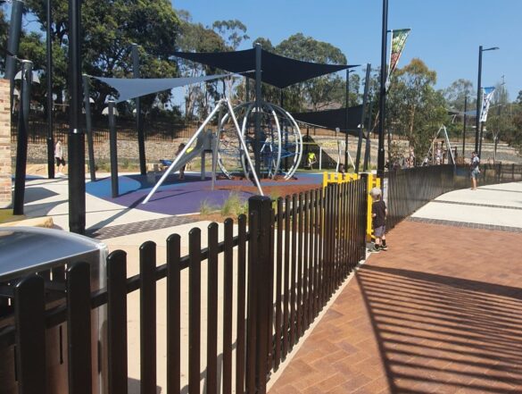 south village gated (fully-fenced)playground at Kirrawee in Sydney's Sutherland Shire