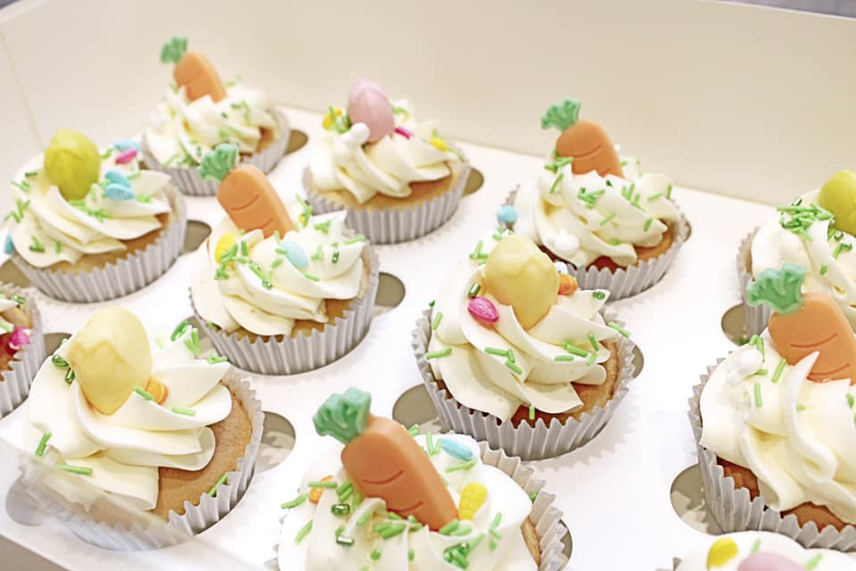sprinkles and cream easter cupcakes